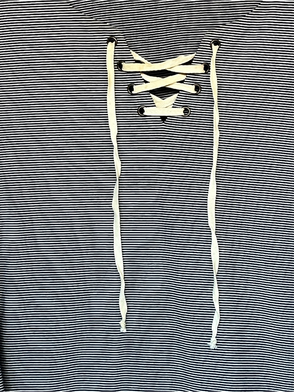 Hem & Thread Boho Striped Lace Up Top Crochet Statement Cuff - Picture 5 of 12